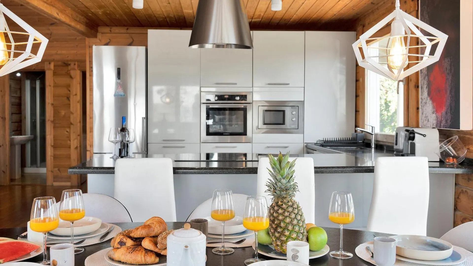בית נופש אלגסירס Increible Villa De Madera Con Vistas Al Mar