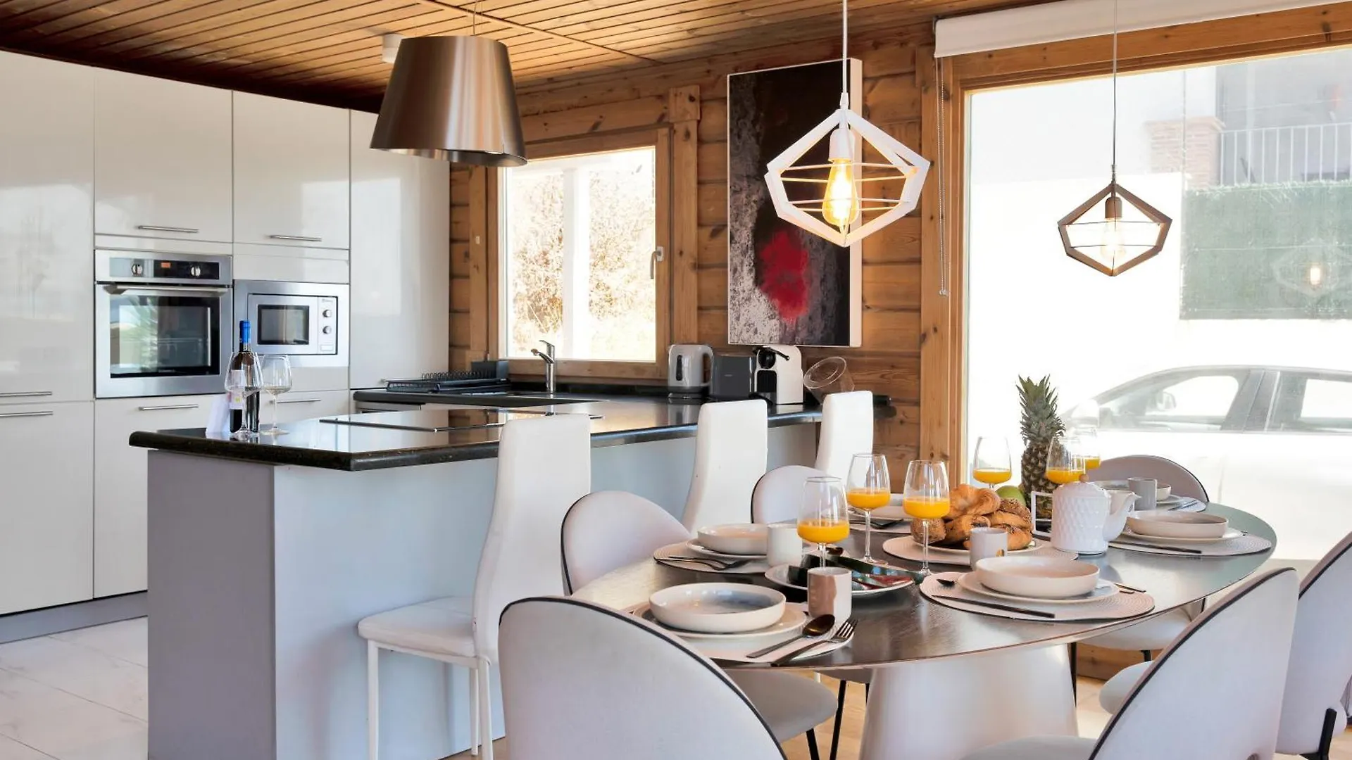בית נופש אלגסירס Increible Villa De Madera Con Vistas Al Mar ספרד